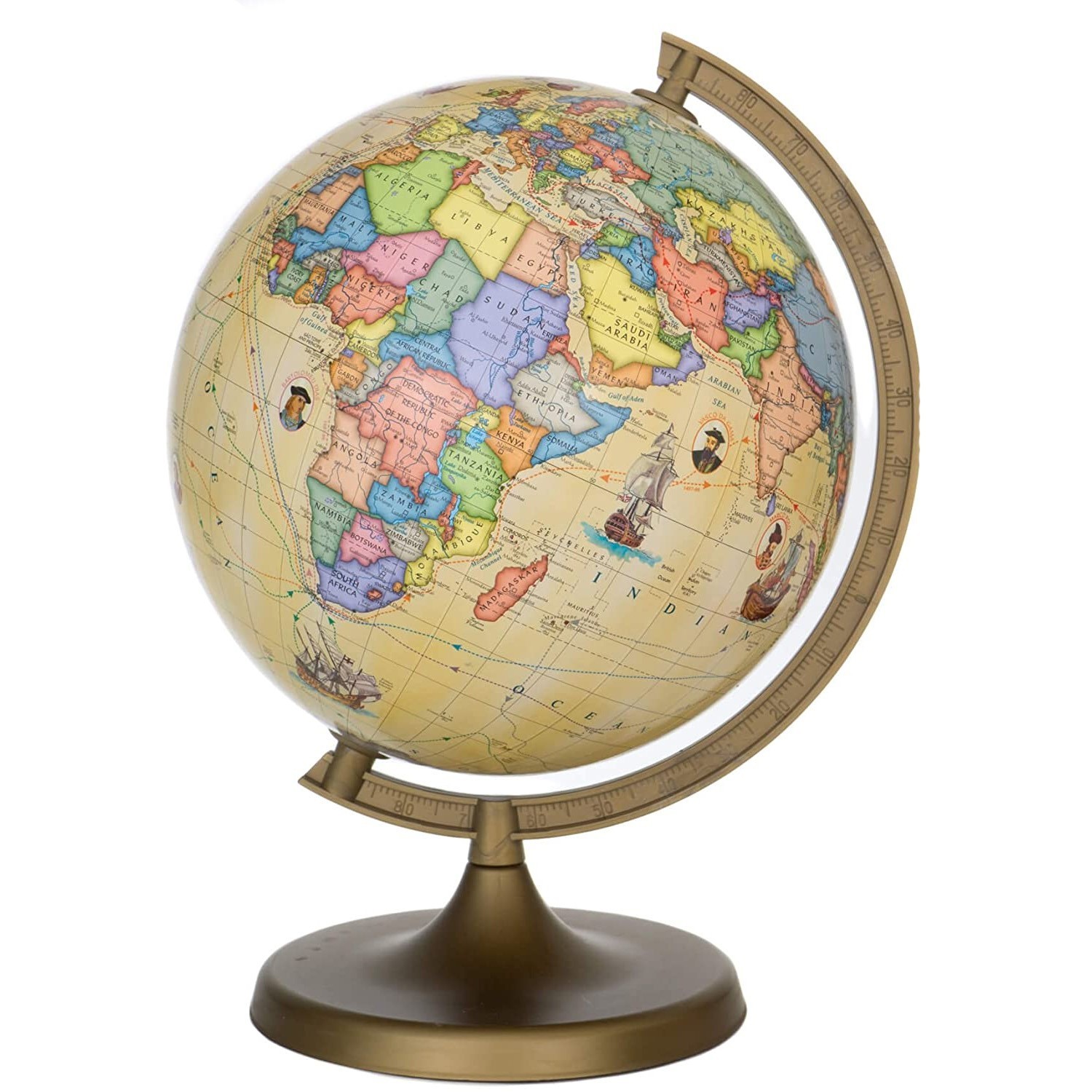 Glob geografic rotativ Travel, harta politica, cartografie limba engleza, diametru 22 cm - imagine 4